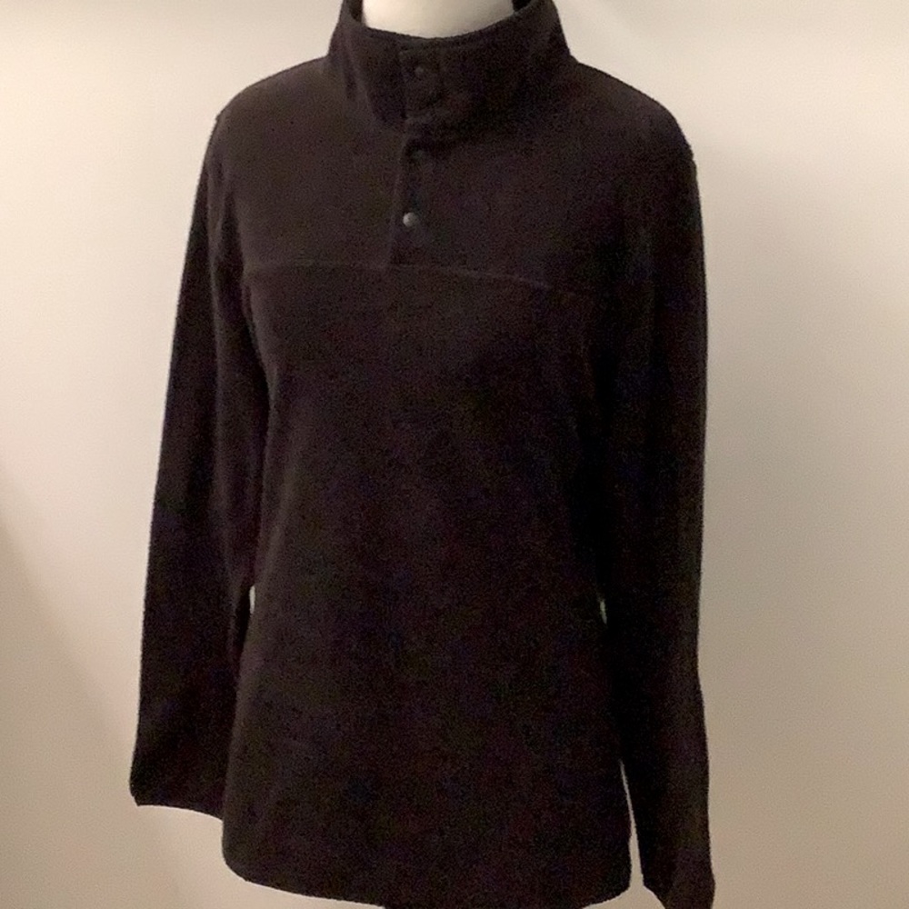 32 Degrees: TOP - Black - Women’s Size L -Snap FLEECE PULLOVER - Stretch